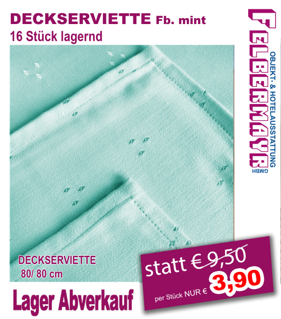 DECKSERVIETTE  Fb. mint